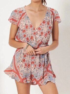 Tularosa Ashby Romper In Bandana Scarf Size Medium